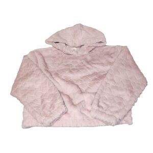 No Boundaries Plush Hoodie and Jogger Set SIZE XSMALL Pink Heart Cozy Loungewear